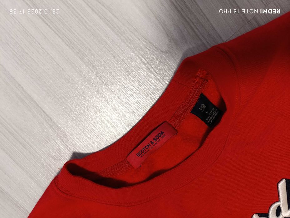 Scotch & Soda Sweatshirt Red Amsterdam Couture''оригинален мъжки суичъ