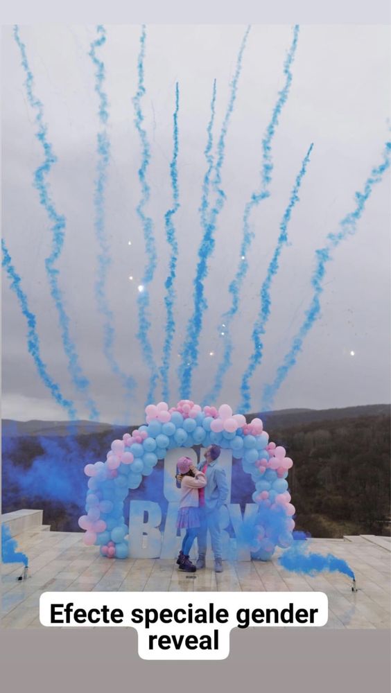 Artificii de zi gender reveal Baby shower efecte speciale