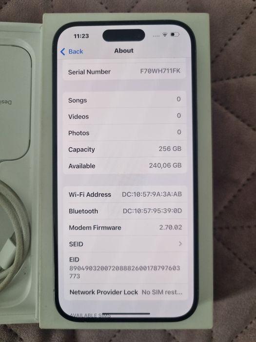 Iphone 15 Pro 256GB - Natural Titanium