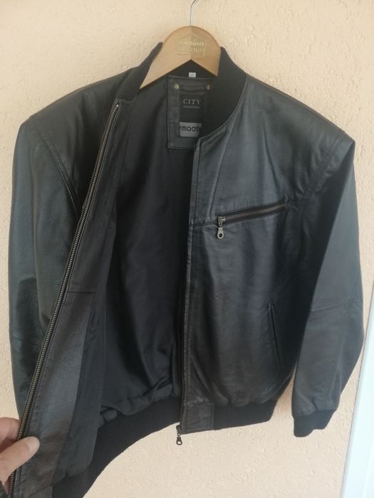 Geaca piele bărbati Smooth bomber M
