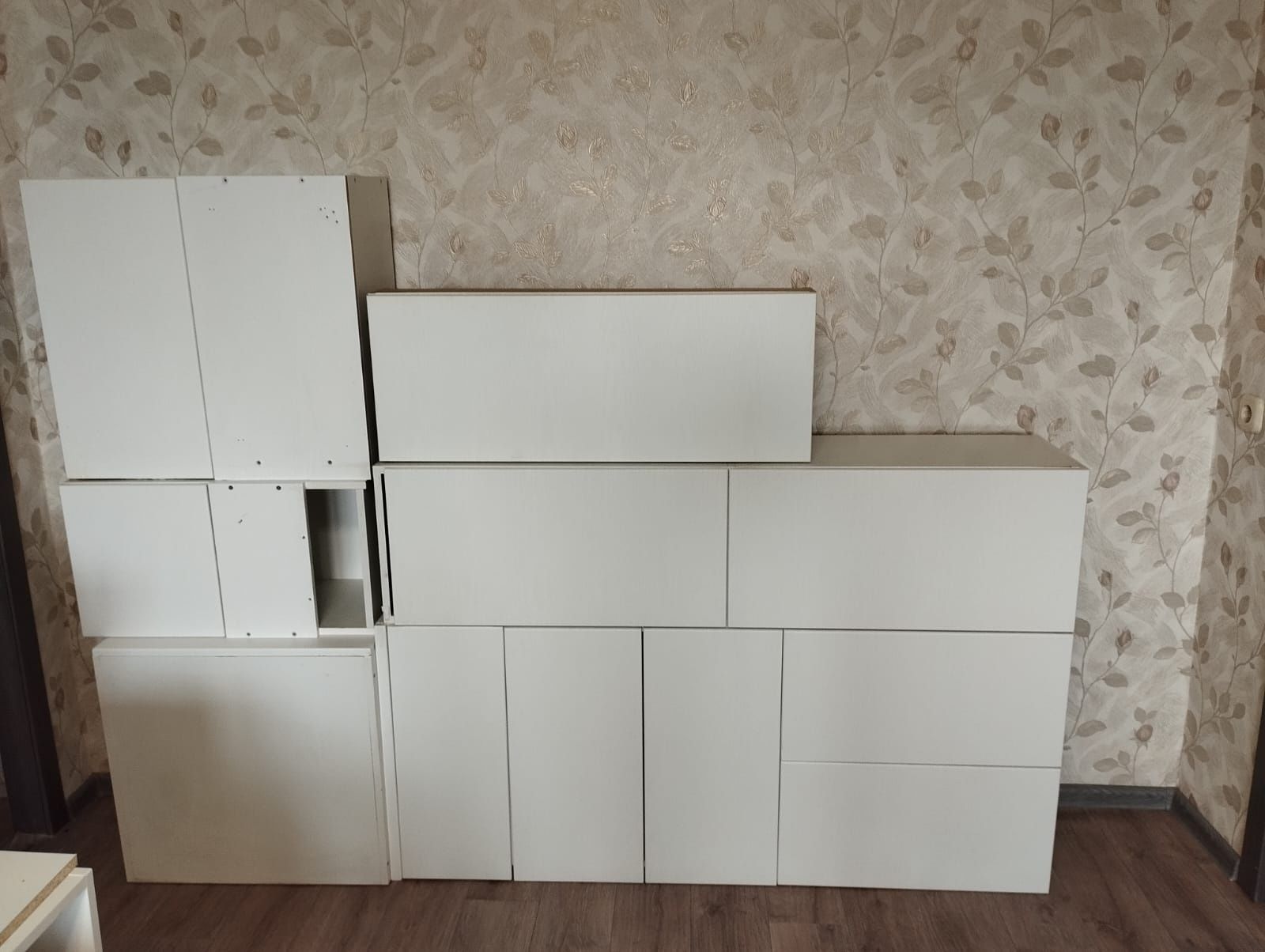 Кухонные шкафы (верхние), МДФ белый ясень