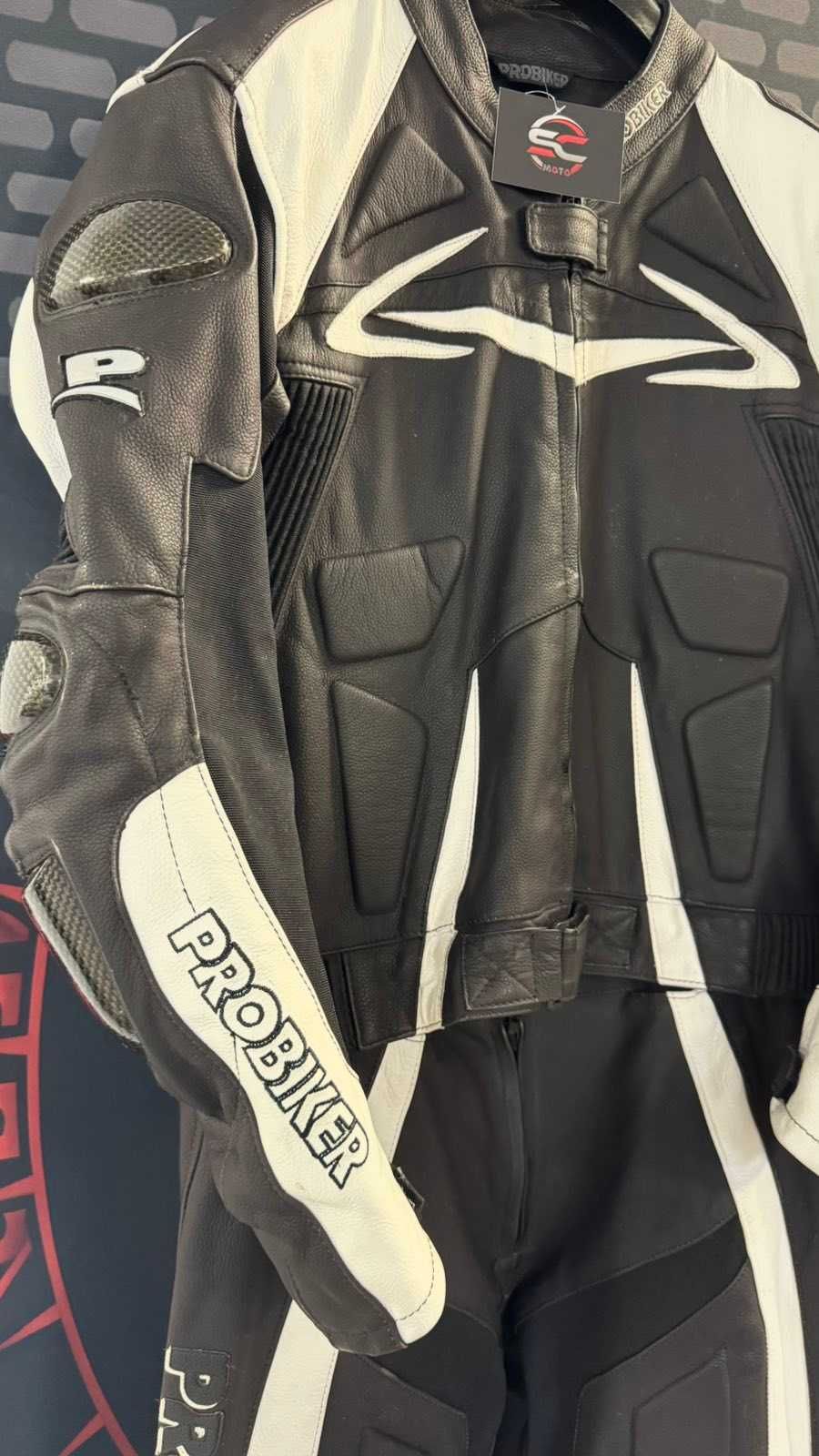 Кожен мото екип Probiker PRX-4 номер 54 на две части