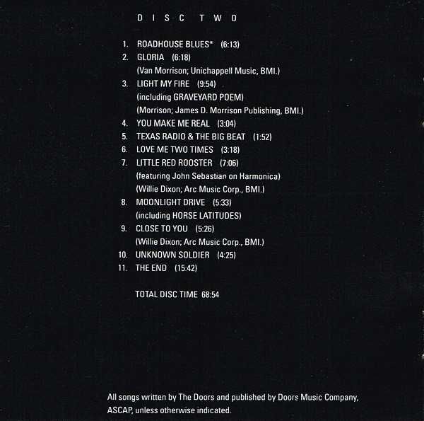 2xCD The Doors - In Concert 1968 -1970
