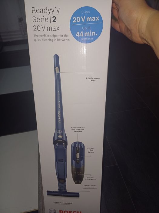Aspirator vertical BOSCH Readyy'y 20Vmax,  0.4l, 2 în 1, 44 min