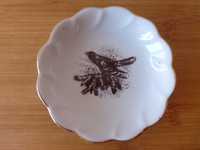 Руска порцеланова купичка за сладко с птица 1984 г чинийка чиния