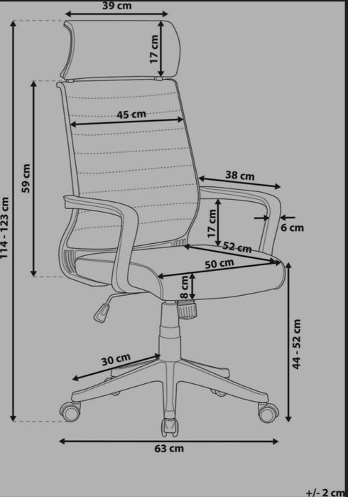 NOU Scaun ergonomic pentru birou "LEATHER", maro