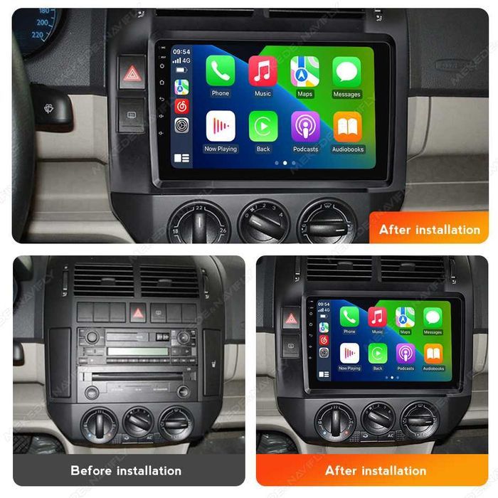 NAVIGATIE Android 14 VW POLO 2004 2011  Waze YouTube CarPlay + CAMERA