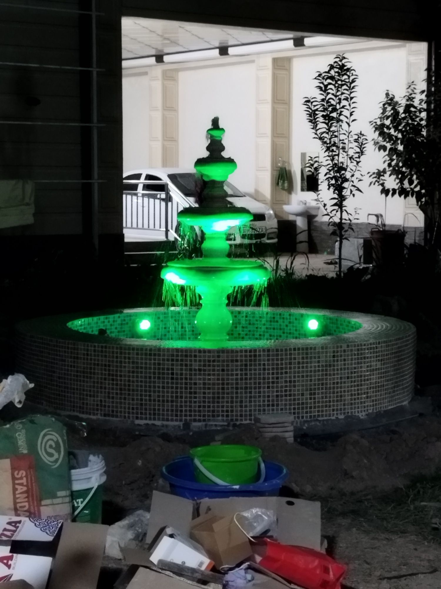 Строительство фонтан бассейн