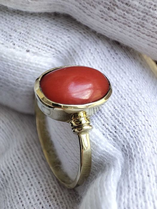 Inel Aur 8K Coral Natural Germania