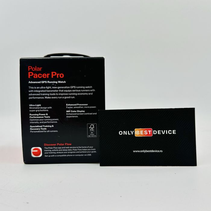 Smartwatch Polar Pacer Pro Carbon Grey S-L