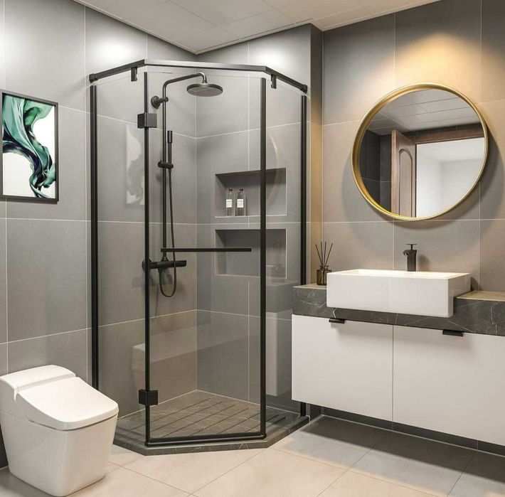 Душевая кабина и зеркало под ключ - договор, гарантия 2 года