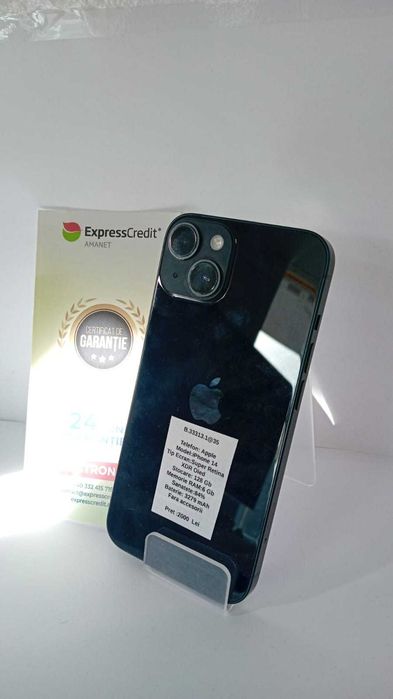 (AG 35) Telefon Iphone 14 128 GB B.33313 / Garantie2 ani/2000 lei