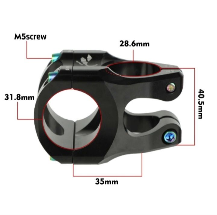 Pipa scurta 35 mmHHASSINS ghidon bicicleta trotineta 31.8 mtb cnc