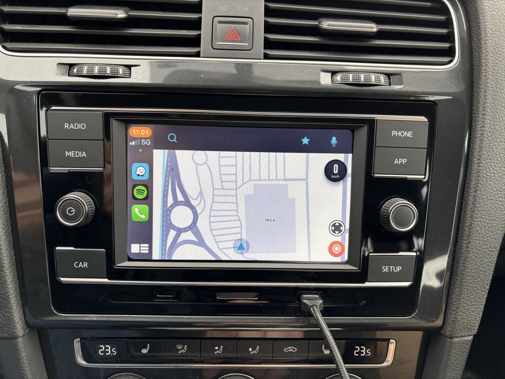 MIB radio auto navigatie VW CarPlay Golf 7 cu intrare camera marsarier