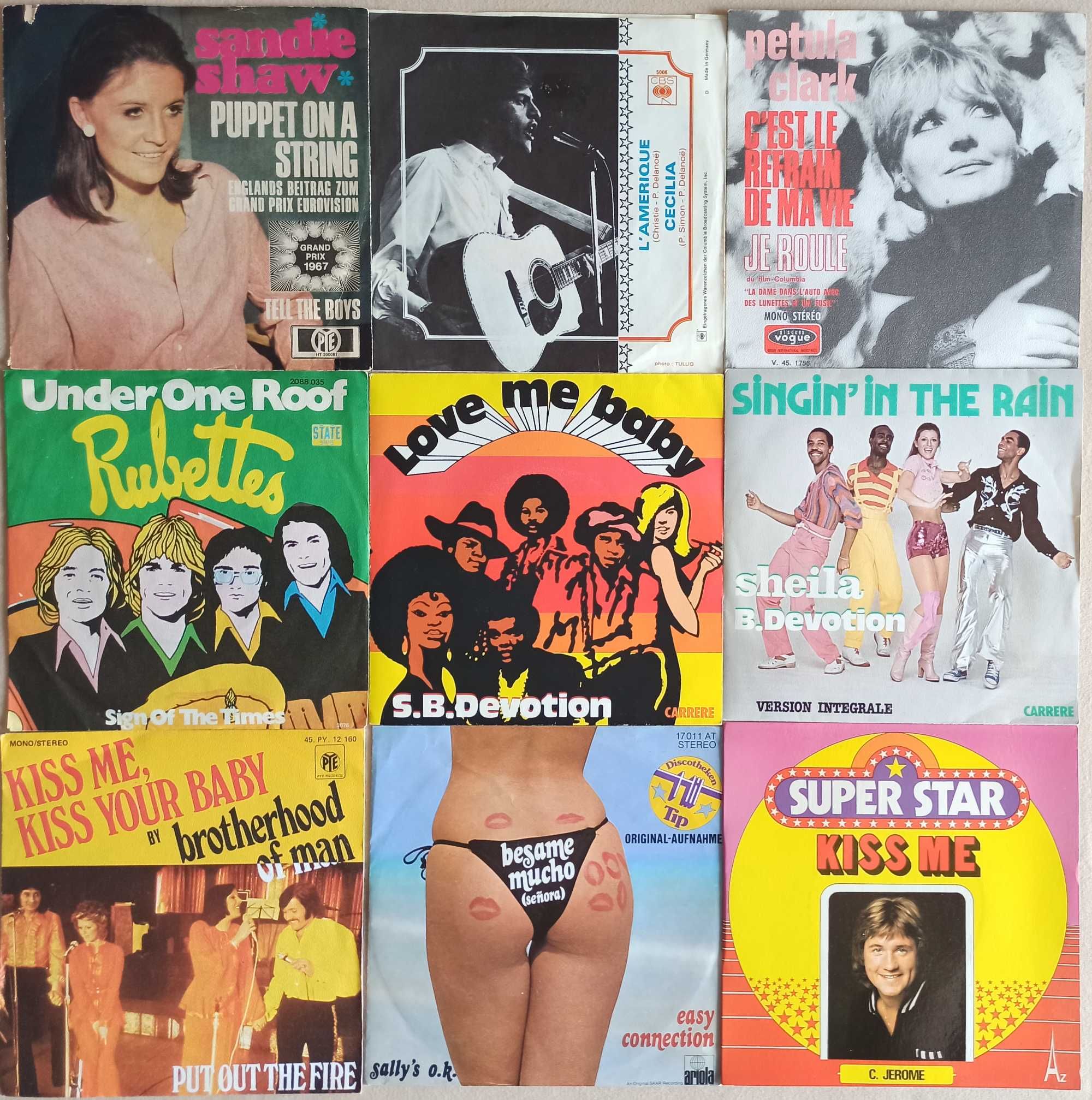 Discuri vinil retro, Jane Birkin, Marilyn Monroe, Boney M, Sinatra