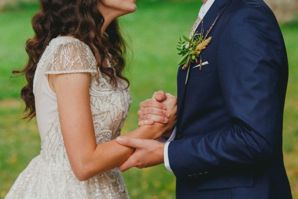 Rochie de mireasa CREM-ROZ - Brand Voloca - marimea S 34-36