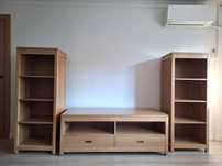 Set Mobila Living Mobexpert, lemn masiv, furnir stejar.