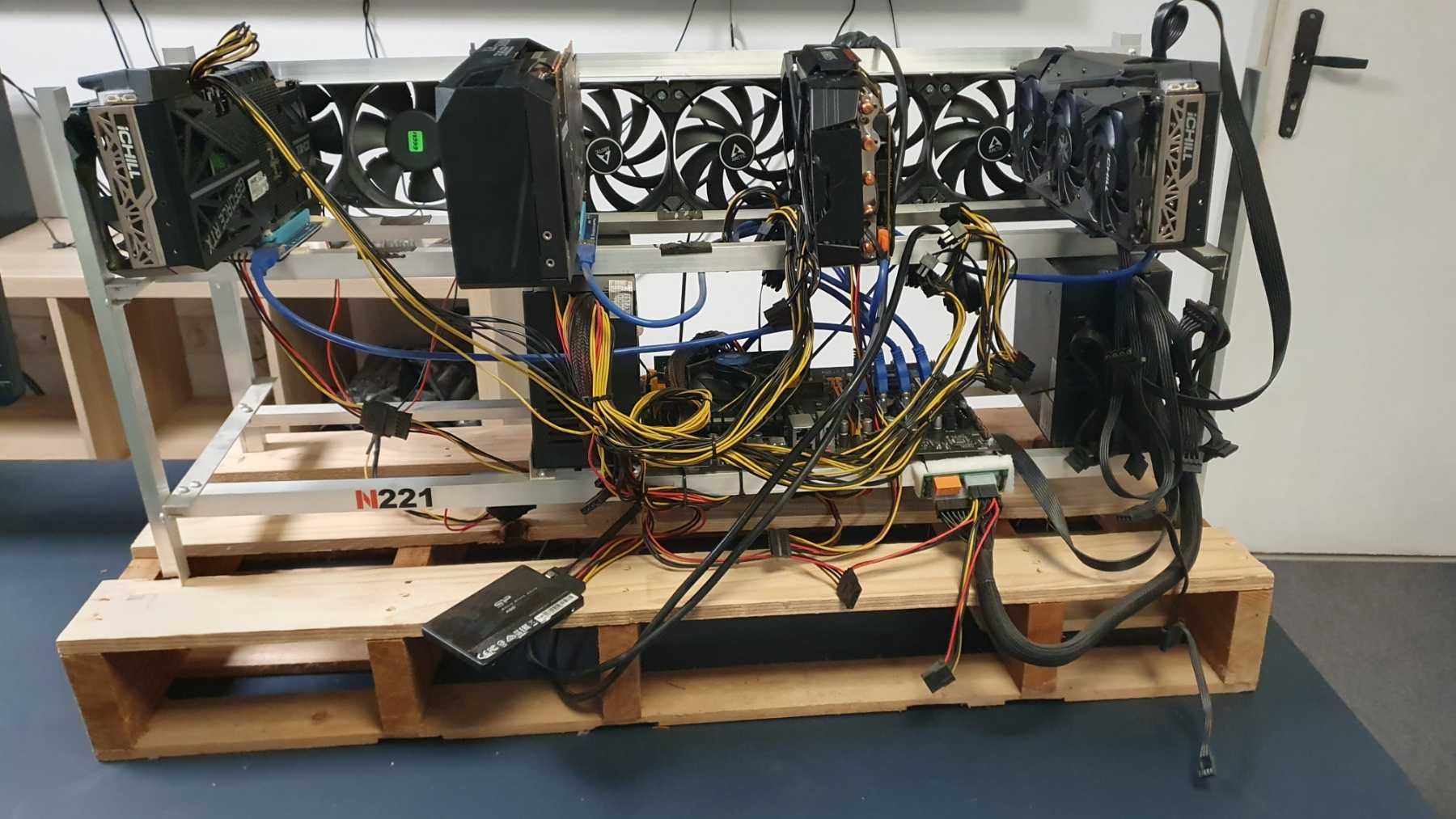 Mining Rig с RTX 3090 24GB + 2x RTX 3080 Ti 12GB + GTX 1080 Ti 11GB