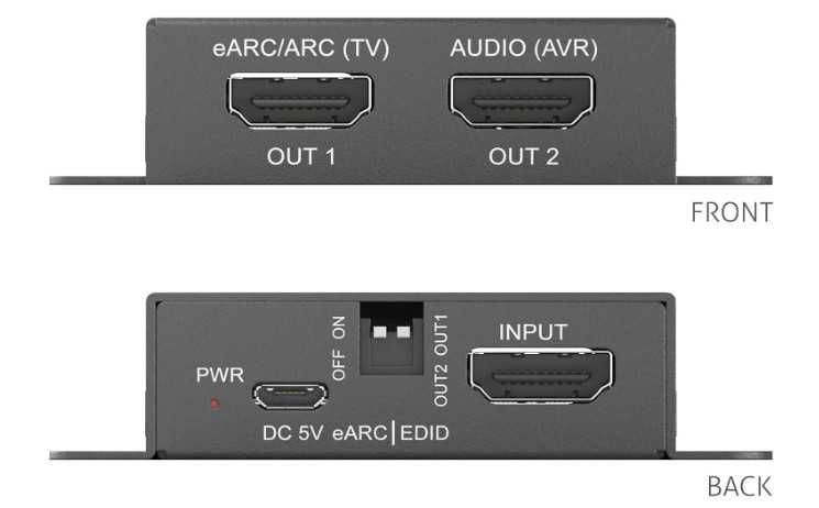 PureTools eARC аудио адаптер, извлича Dolby Atmos TrueHD DTS-HD