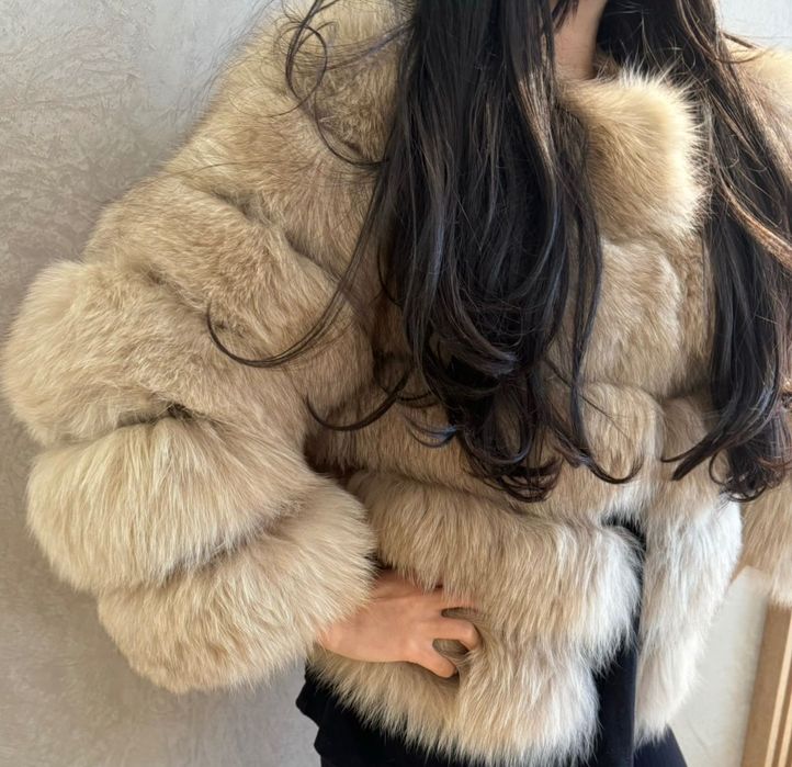 Дамско палто от естествен косъм