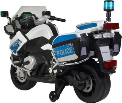 Motocicleta electrica Kinderauto POLICE BMW R1200 CU ROTI MOI #Alb