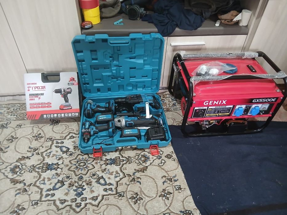 Набор инструментов 4в1 Генератор бензиновый шуруповёрт