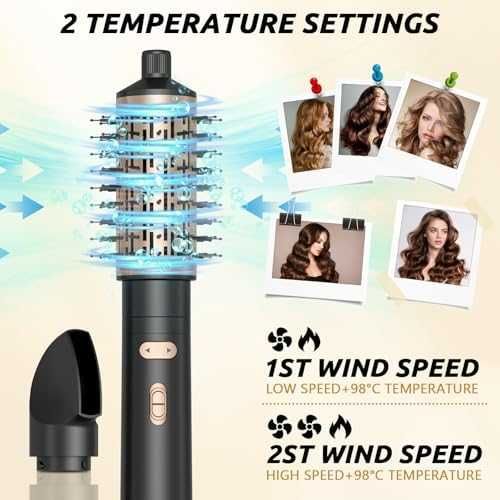 Нов Йонен Сешоар с Термо Четка, 2 Глави, 850W за Обем и Къдрици жени