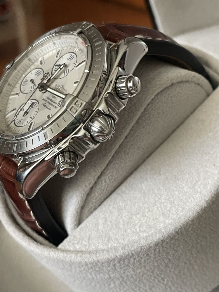 Breitling Chronomat Evolution Otel Curea Din Piele De Crocodil