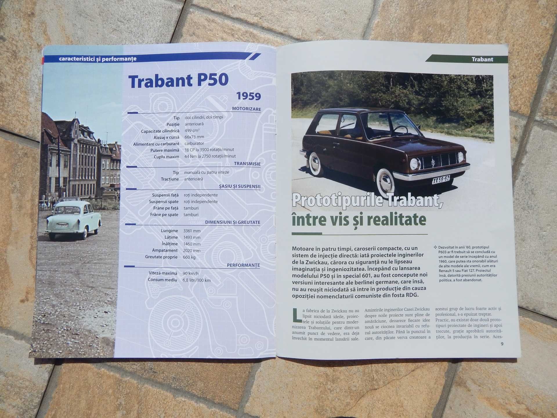 Revista prezentare istorie Trabant P 50 colectia Automobile de Neuitat