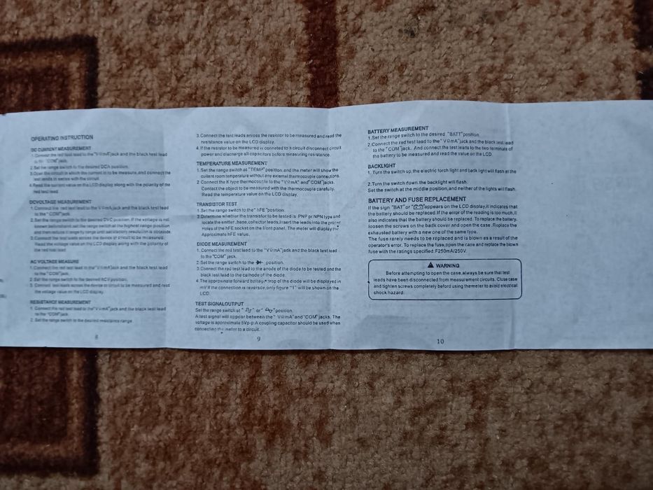 Vând aparat de măsură digital nou