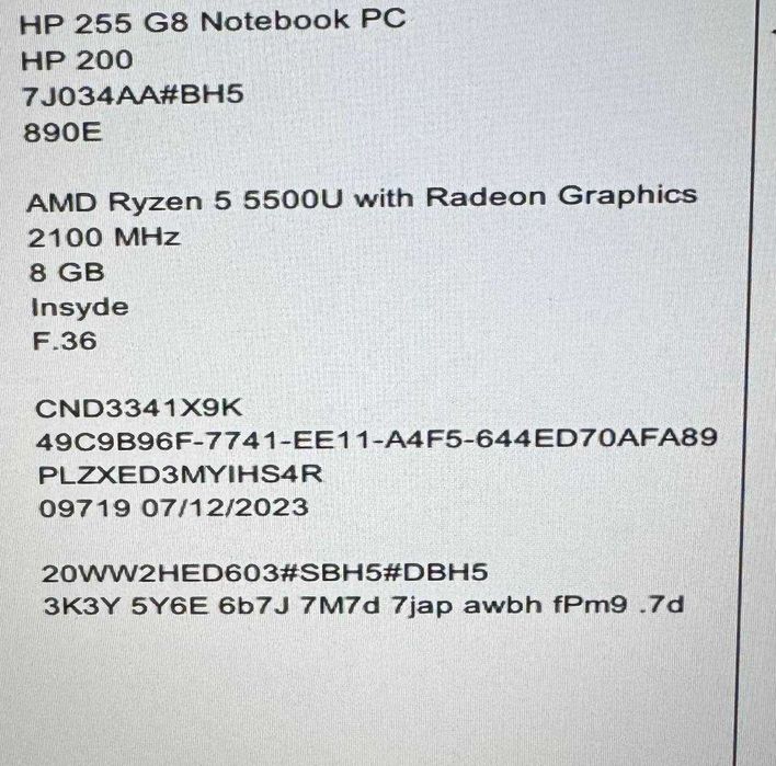 Ноутбук Hp 255 G8 (Новый с каробкой) улума пайдаланылмаган I келисимли