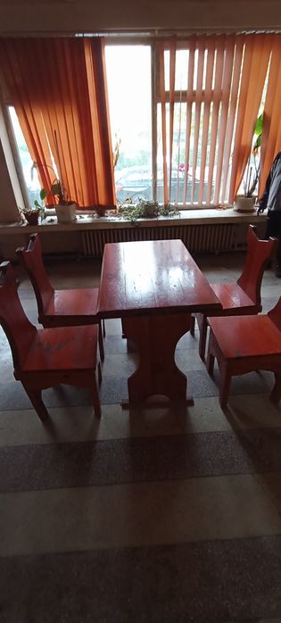 Set masă cu scaune lemn