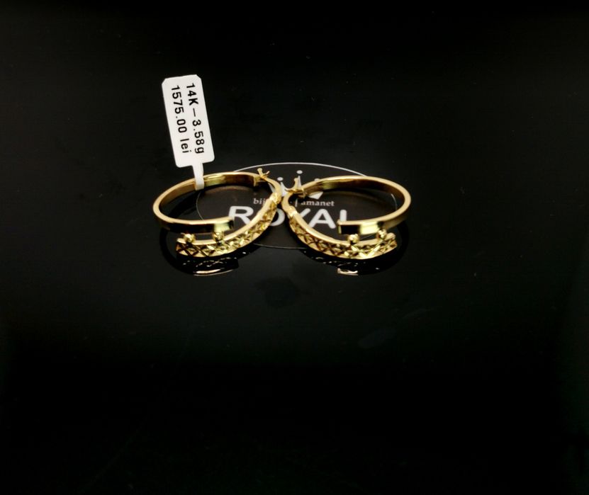 Bijuteria Royal cercei din aur 14k 3.58 gr