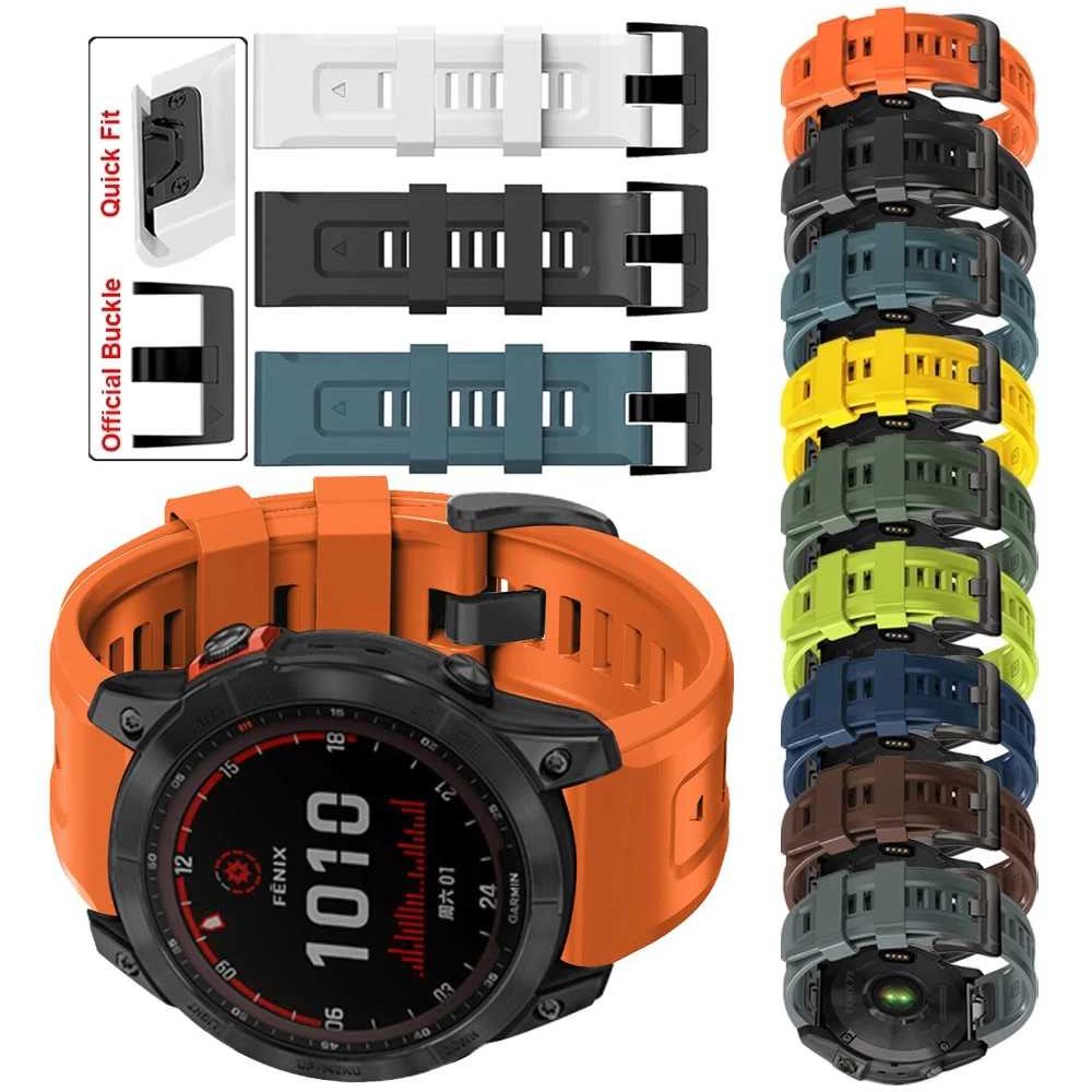 Силиконови каишки за Garmin Fenix 7 X, 7X Sapphire Solar, Hi Quality