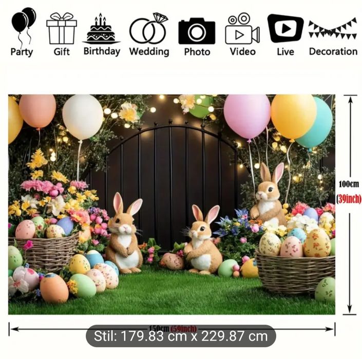 Fundal foto nou 180X230 cm