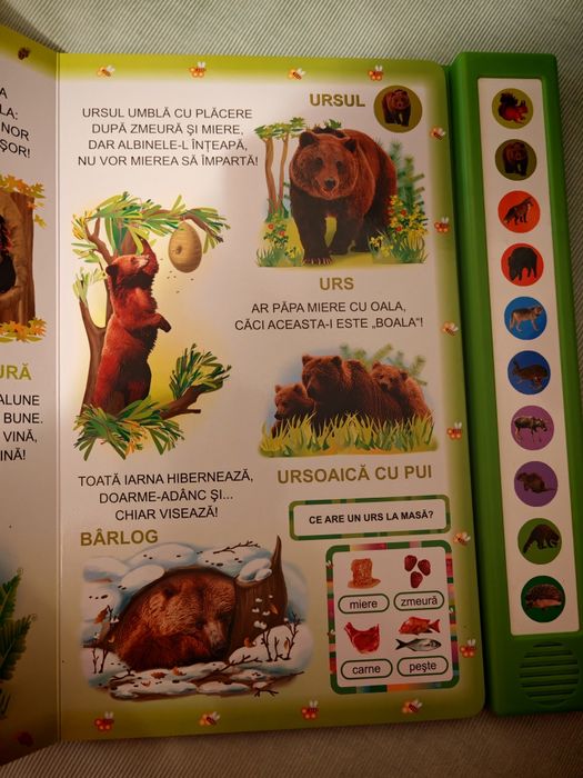 carte cu sunete Vocile Padurii