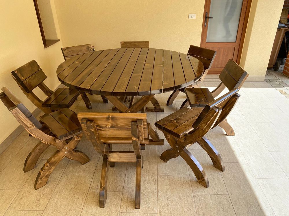Set mobilier( masa,banca,scaun) foisor, terasa, filigorie