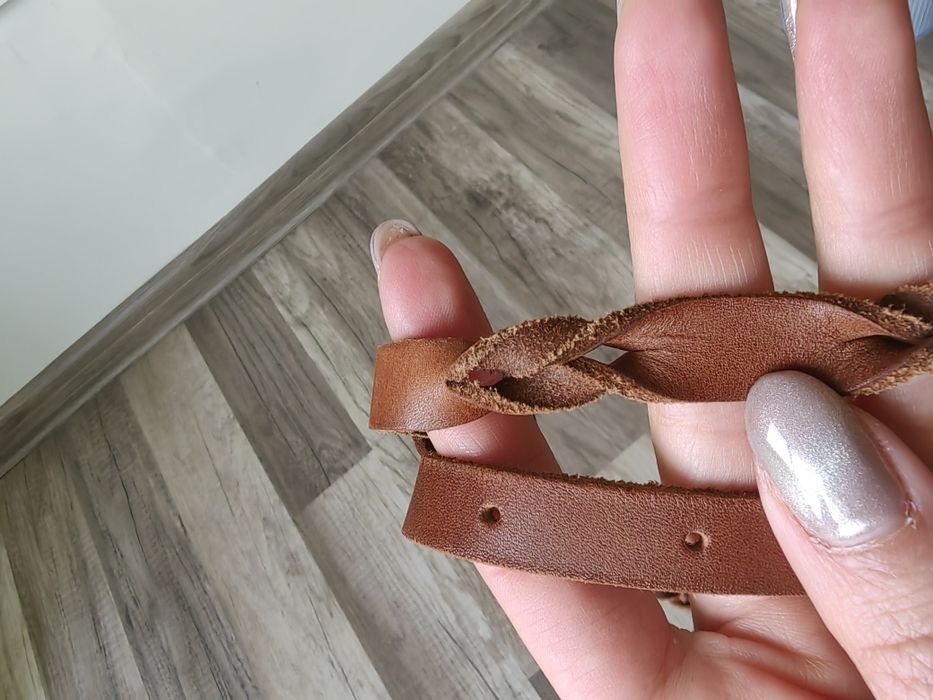 Кафяв колан от естествена кожа