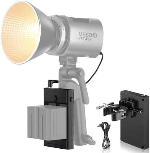 Нов NEEWER Конвертор NP-F към V Mount с DC кабел и захват за статив