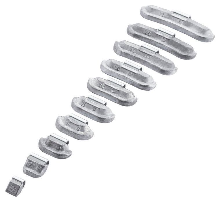 Cutie contragreutati pentru jante tabla 35 grame - 50 buc -pb 1.75 kg