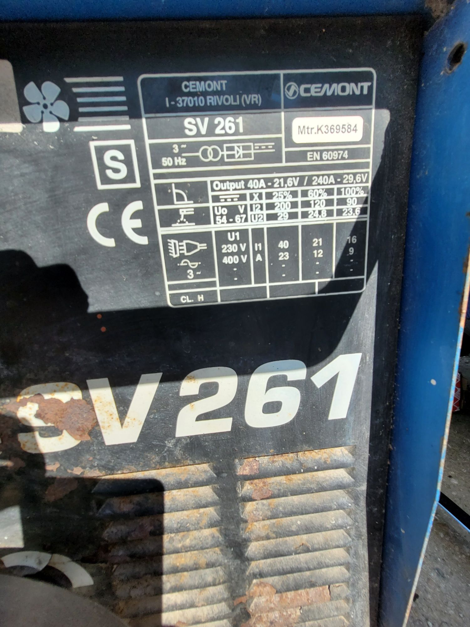Aparat sudura Indistrial Cemont SV 261