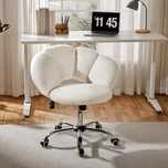 Scaun de birou ergonomic reglabil, tip floare, alb | 592871 White