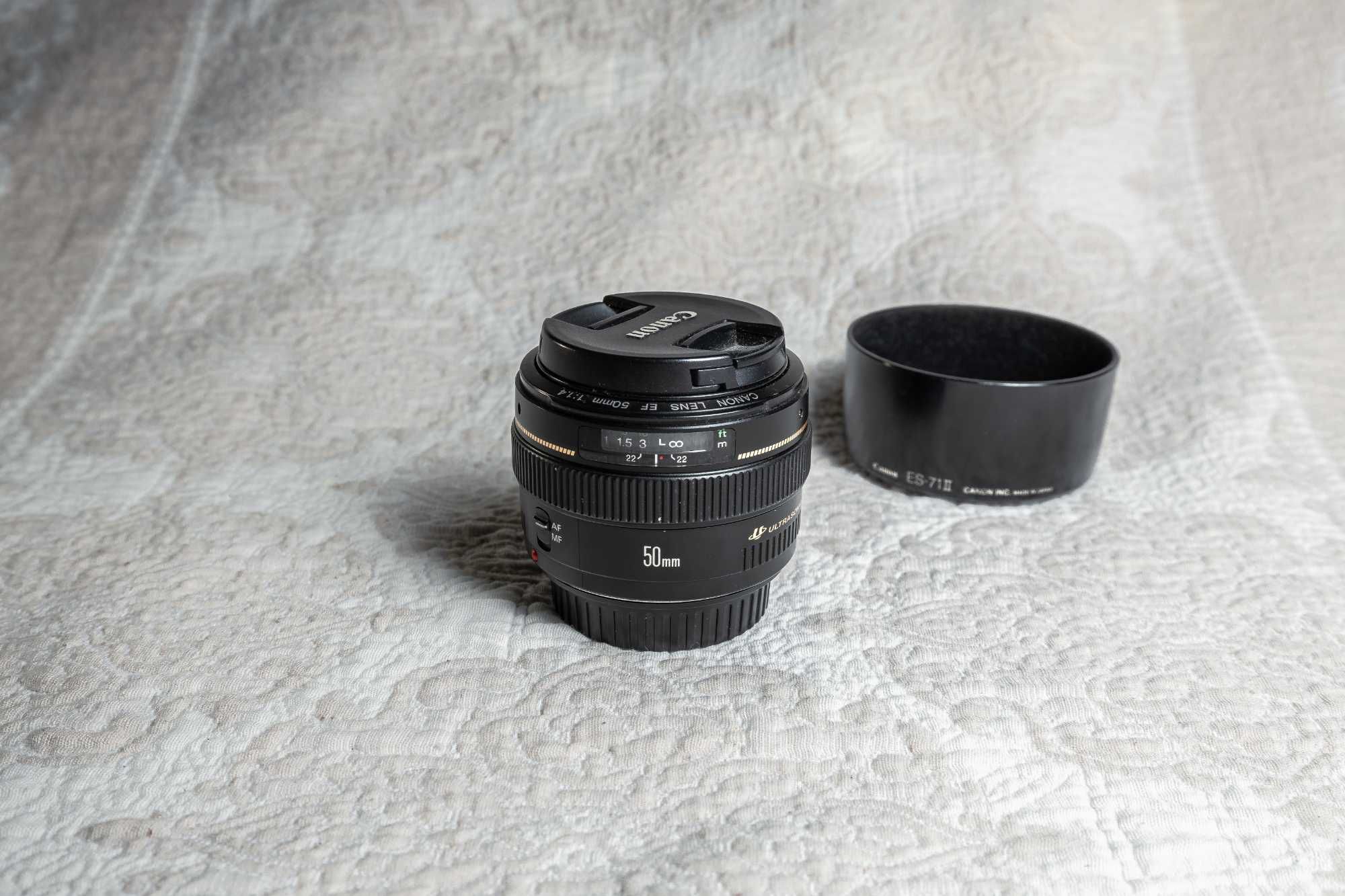 Canon EF 50mm f/1.4 USM  + Parasolar – NU e f/1.8!