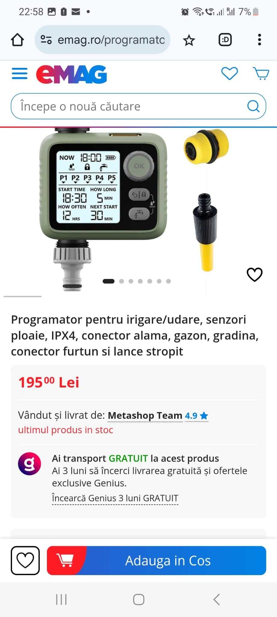 Programator,Computer de udare,irigare inteligent Wifi si Bluetooth