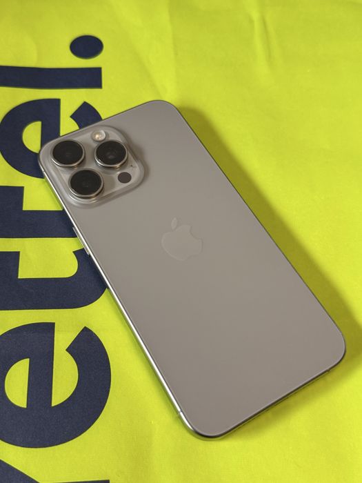 КАТО НОВ 256GB iPhone 15 Pro Max Yettel Гаранция 2026г. Natural