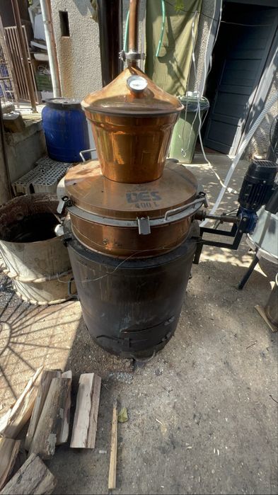Cazan tuica 100 L stabil, cu robinet de evacuare, amestecator