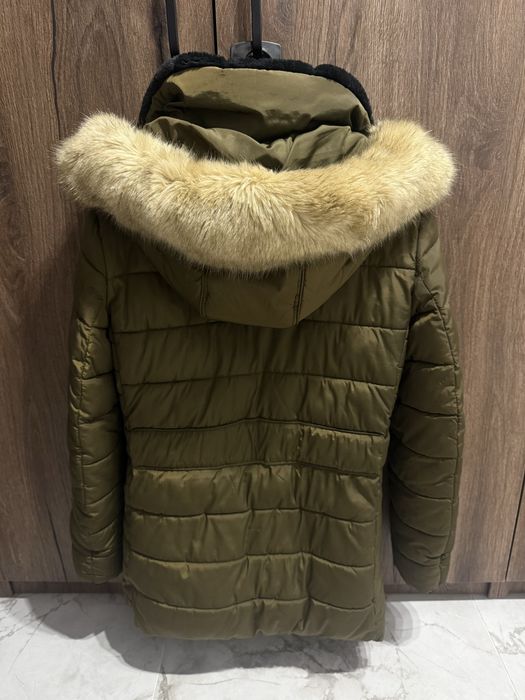 Зично яке Zara със свалящ се пух на качулката , S размер