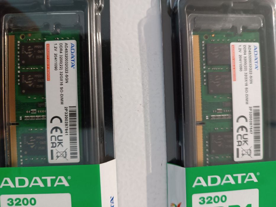 Rami laptop kit dualchannel 2x 32gb ddr4 3200mhz A-Data noi sigilati!