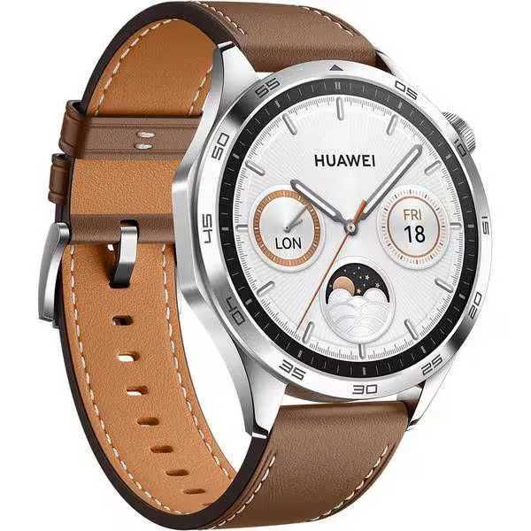 Smartwatch Huawei Watch GT 4 46 mm Curea piele Maro sigilat Garantie