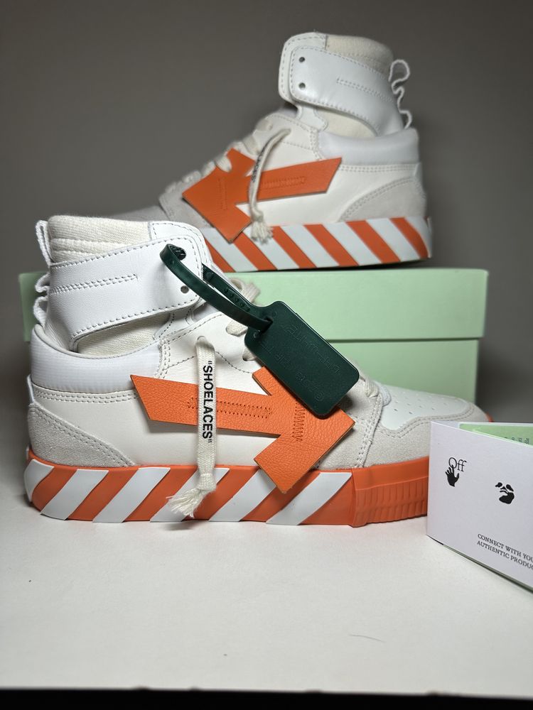 Off-White Vulcanized High-Top “White-Orange” - 39